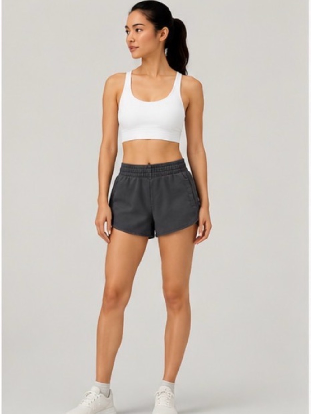 Aerie Charcoal Grey Raw Hem Sweat Shorts S/P Athleisure Lounge